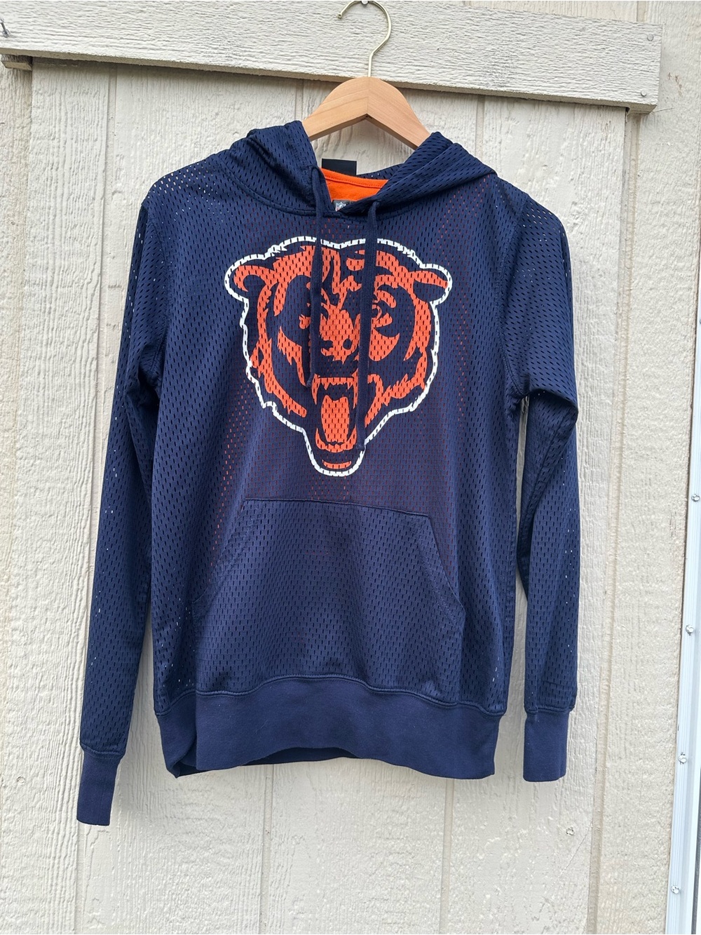 Chicago Bears NFL Team Apparel Mesh Long Sleeve Hoodie Rare Women’s Medium